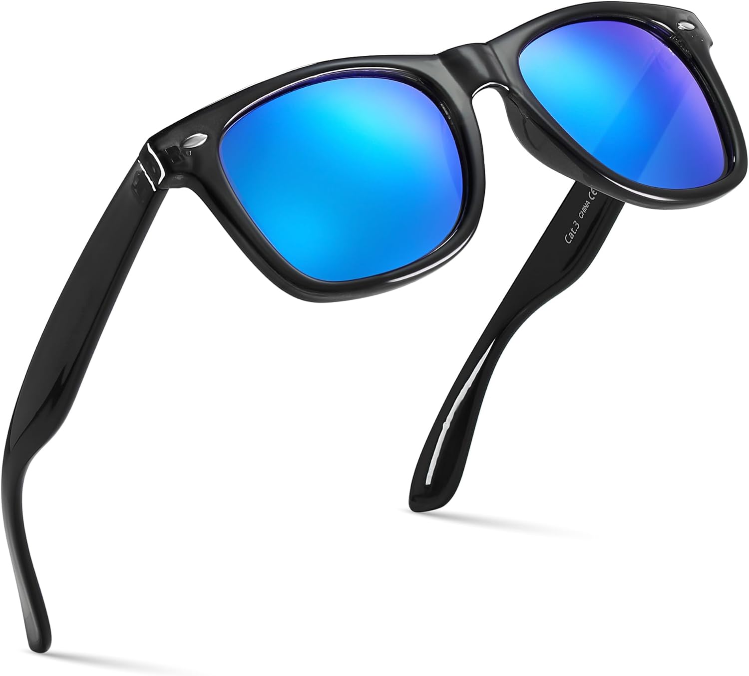 Skiennix Retro Rewind Sunglasses - Colorful Neon 80s Mirrored Frames for Men & Women