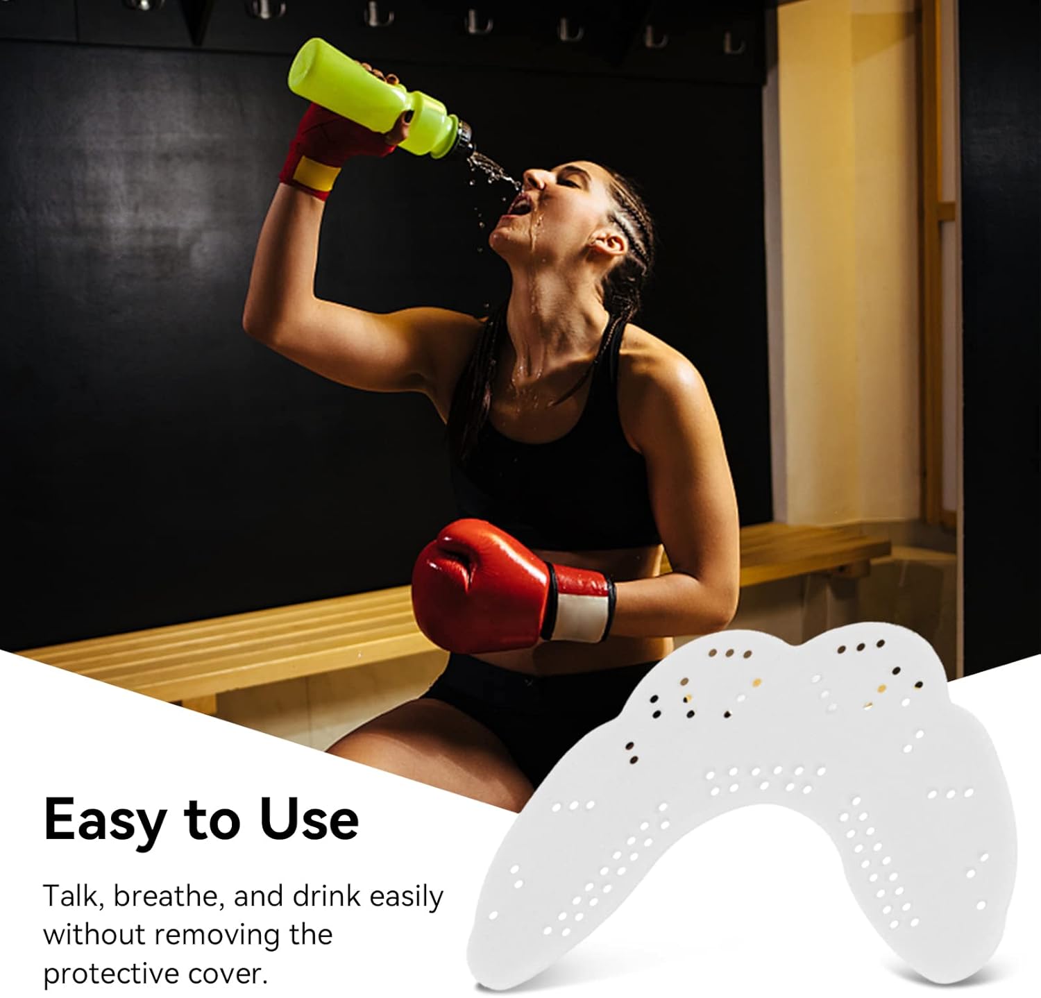 Skiennix Sports Mouth Guard - EVA Shock-Absorbing Protector for Boxing, Basketball, Soccer | White, 1PC