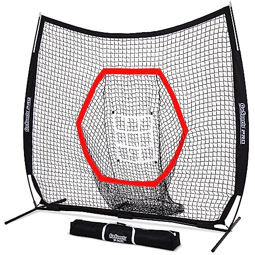 Pro 7ft x 7ft Baseball & Softball Hitting Net - Black, Drip or PRO, Practice & Pitching