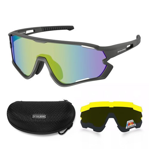 Cycling Glasses, TR90 Unbreakable Frame Polarized Anti-UV400 Sports Sunglasses HB511 Bn-REVO Gold