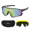 Cycling Glasses, TR90 Unbreakable Frame Polarized Anti-UV400 Sports Sunglasses HB511 Bn-REVO Gold