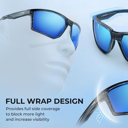 KastKing Osage Polarized Sport Sunglasses - UV Protection for Men & Women | Perfect for Driving, Fishing & Cycling
