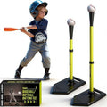Eastgoing Baseball Tee - Adjustable 19"-32" Height Telescopic Rubber Batting Tee for Kids