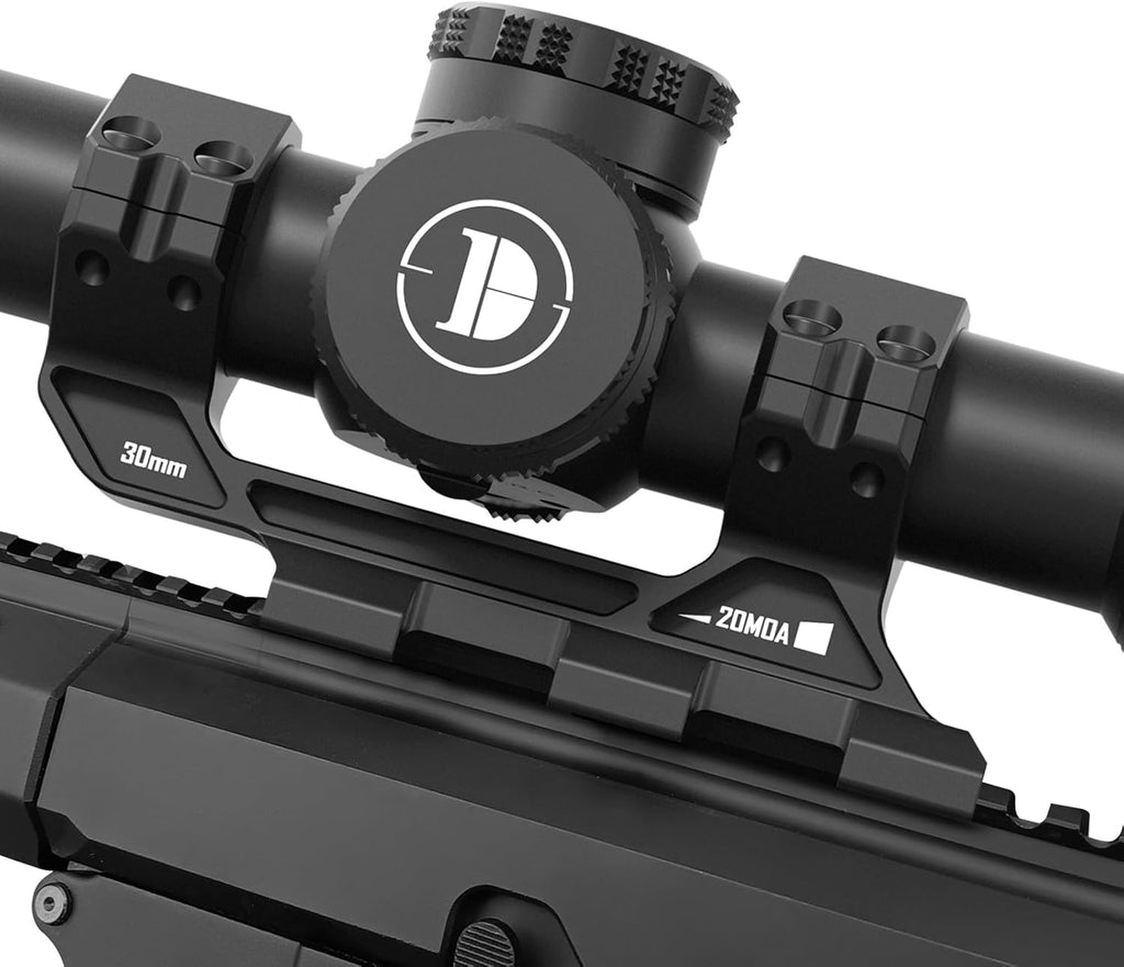 One-Piece High Precision Scope Mount by [Brand Name] - 20 MOA Cantilever for 34mm/30mm Tubes | Shockproof Design