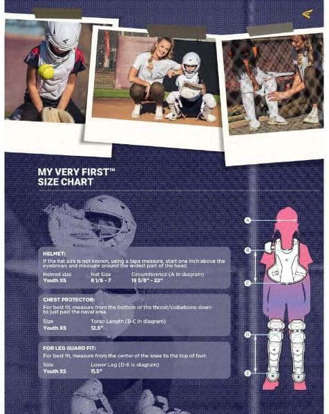 Easton Youth Catcher’s Gear Set for Ages 5-7 | Lightweight T-Ball Catcher Kit