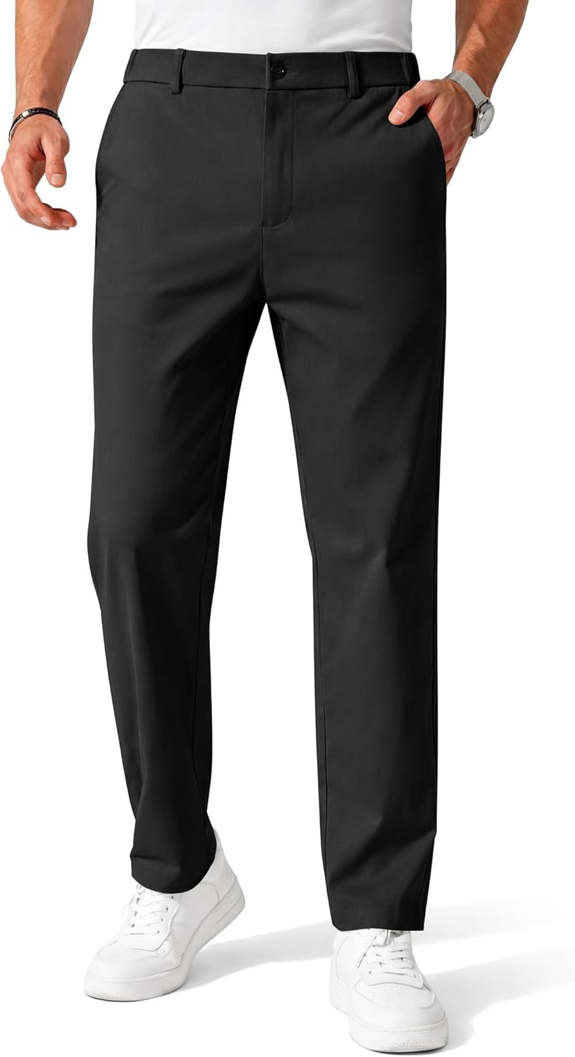 COOFANDY Men's Chino Pants - Stretch Casual Dress Trousers with Pockets for Golf | Versatile Fit