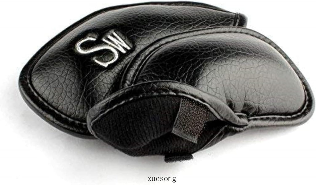 Xuesong Golf 12pcs Thick Synthetic Leather Golf Iron Head Covers Set Headcover Fit All Brands Callaway Ping Taylormade Cobra Etc