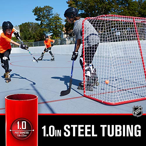 NHL Youth Steel Hockey Goal 54-Inch - Franklin Sports Pro-Style Street Hockey Goal