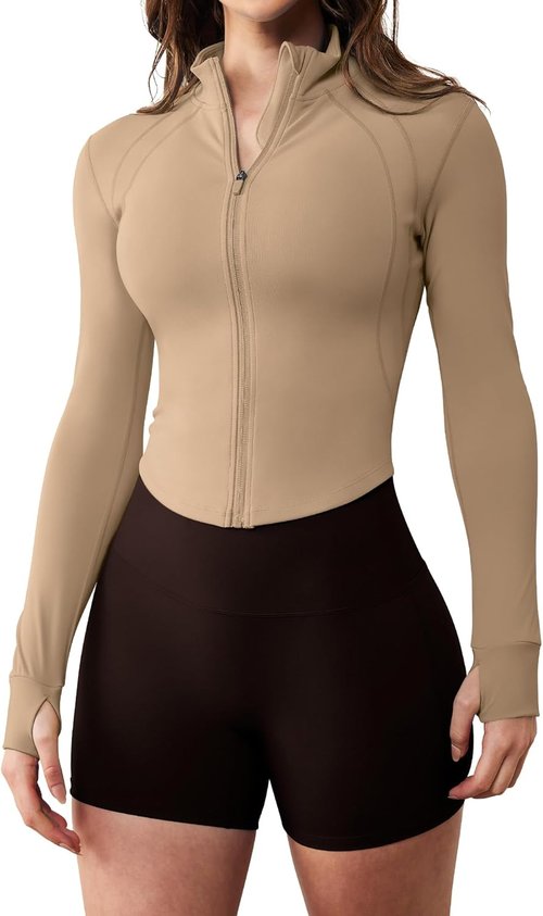 GYM RAINBOW Women's Lightweight Zip-Up Athletic Jacket - Contour Fit for Fitness & Workouts