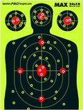 24x18 Extra Large Splatter Targets - Bright Fluorescent Yellow & White for Easy Shot Visibility