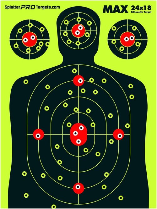 24x18 Extra Large Splatter Targets - Bright Fluorescent Yellow & White for Easy Shot Visibility