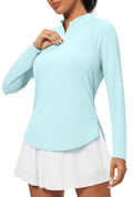 Heathyoga Women’s Long Sleeve UPF 50+ Golf Shirt - Mint Green, Medium (Variation of THIS listing)