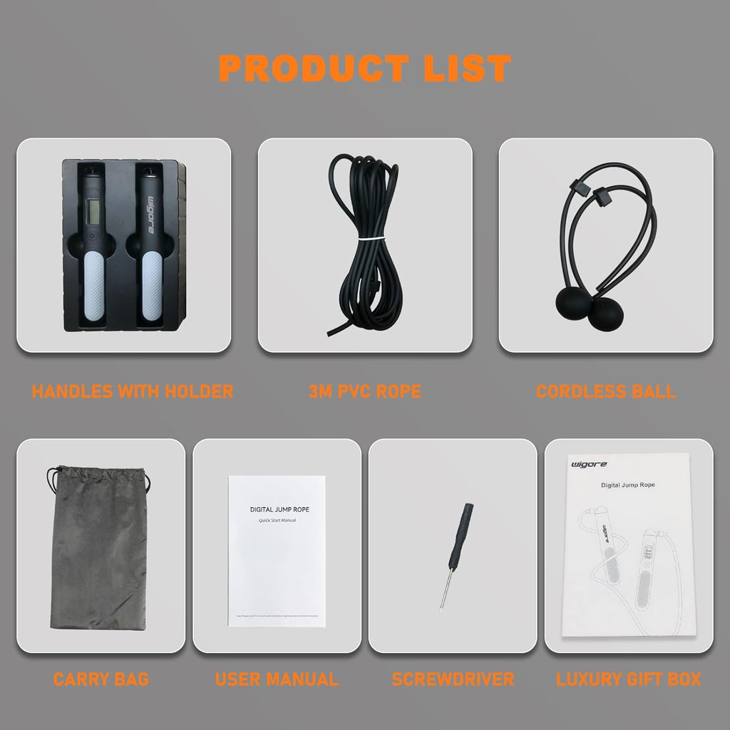 Skiennix Ropeless Jump Rope - Weighted with Counter for Indoor/Outdoor Fitness - Perfect for All Ages