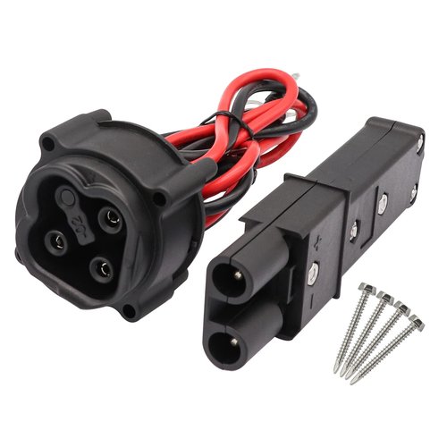 FIXHAWK 48V MAC DC Charger Plug & Powerwise Receptacle,Suitable for Yamaha Electric G19 G22 Model,Replace OEM# JR1-H235A-00 JW2-H6181-02