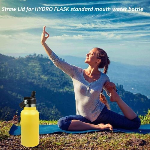 Hydro Flask Straw Lid - Replacement Sport Cap with Flexible Handle for 18/21/24 oz Bottles