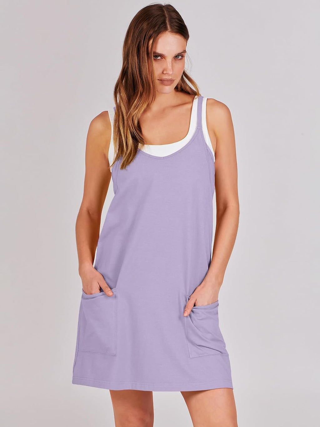 ANRABESS Women's Athletic Dress - Summer Tennis Mini Romper with Built-In Shorts | Ideal for Travel & Workouts