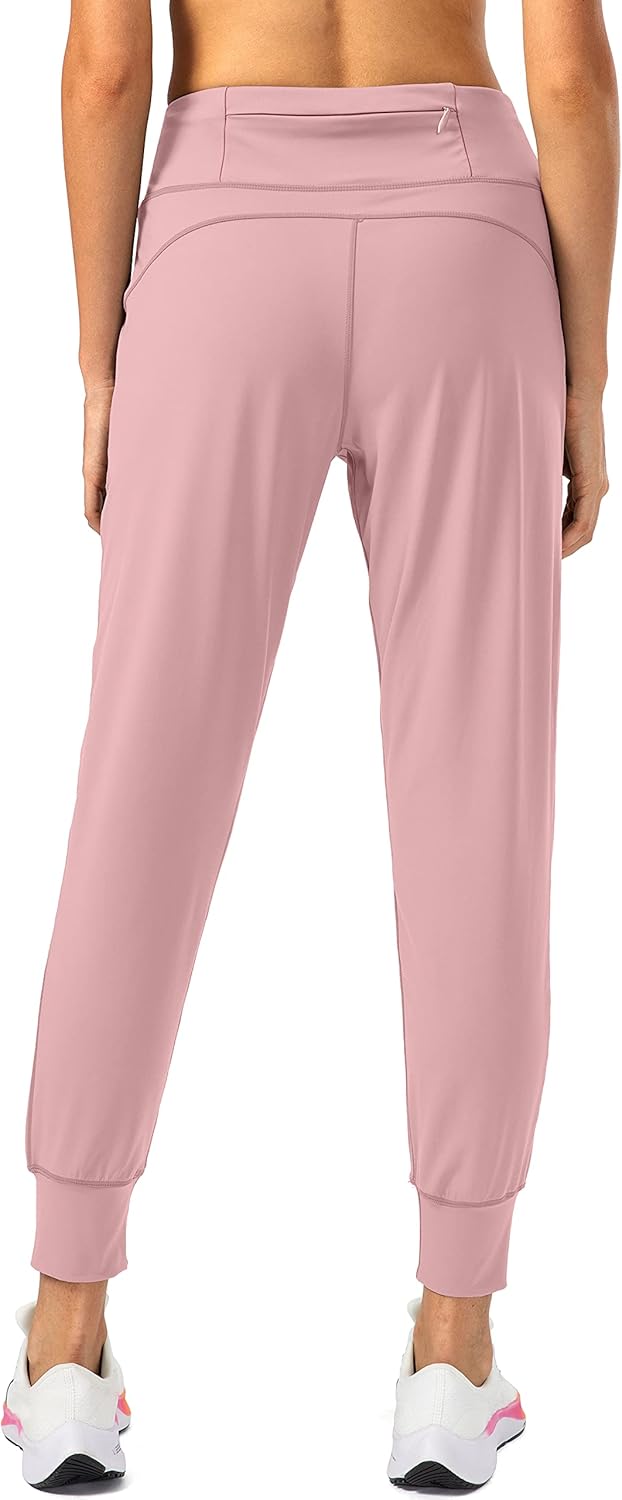 Soothfeel Women's High Waisted Joggers - Athletic Pants with Zipper Pockets | Petite/Regular/Tall