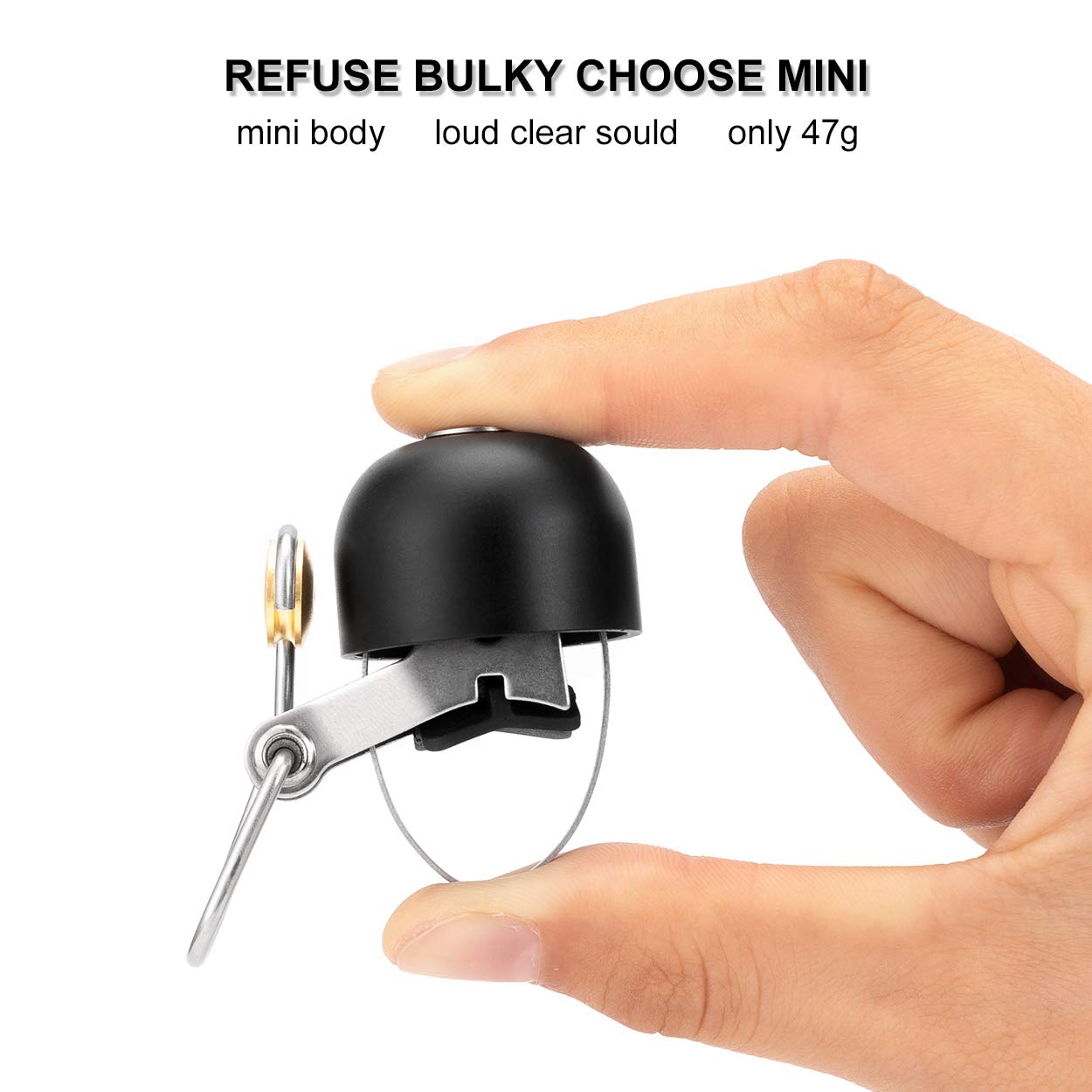 ROCKBROS Bike Bell Classic Bicycle for Ring with Loud Sound Bells Road Mountain Handlebars Adults Black