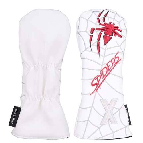 4pcs/Set Spider Embroidery White Golf Club Driver Fairway Wood Hybrid Head Covers 1 3 5 UT Covers