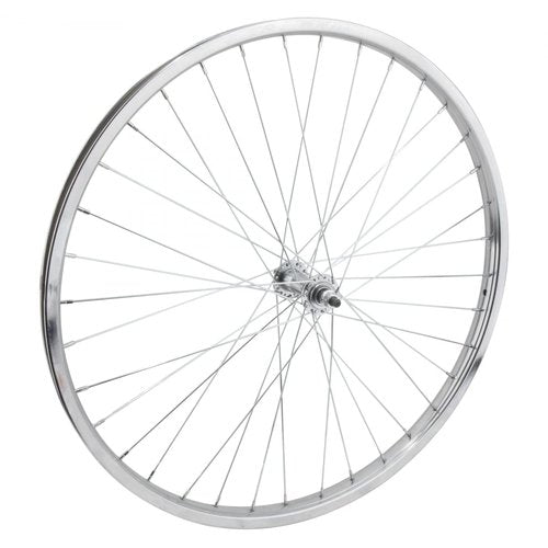 WheelMaster Front Bicycle Wheel 26 x 1.75/2.125 (ISO 559) 36H, Steel, Bolt On, Silver, 3/8"