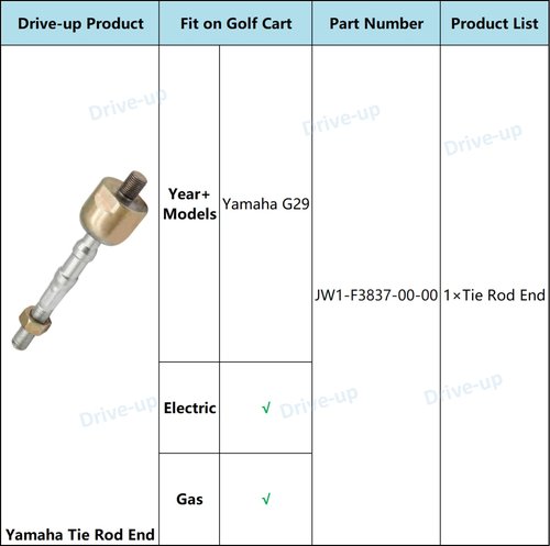 DRIVE UP Tie Rod End Fits Yamaha G29 Golf Cart JW1-F3837-00-00