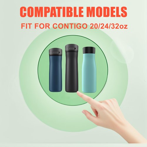 2Pack Fit for Contigo Replacement Lid,Water Bottle Lid Replacement Compatible with Contigo 20oz/24oz/320z/ Water Bottles,Leak-Proof,BPA-Free