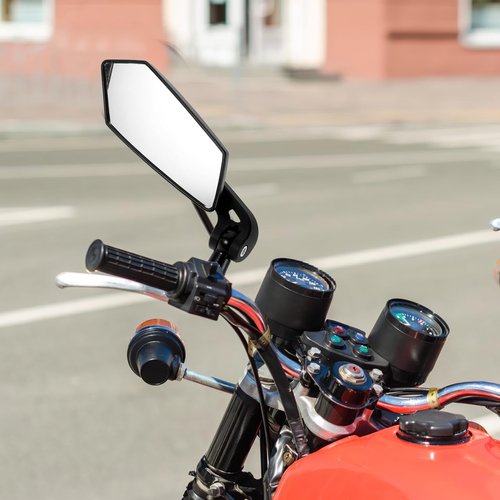 ULTECHNOVO Bike Rearview Mirror Handlebar Mount 7.08X6.10X2.75In Adjustable 360 Bike Side Mirror for Electric Bikes Mountain Cycling Safety