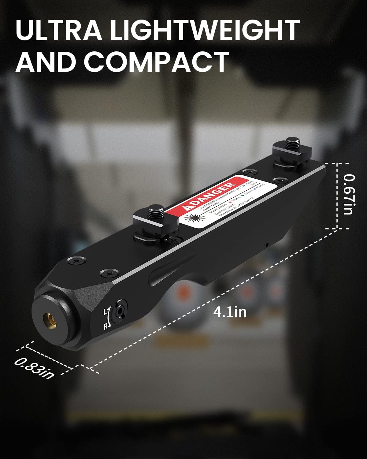 Votatu M4L-R Red Laser Sight - Ultra Low-Profile Tactical Compact Beam with Strobe Function