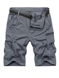 Jessie Kidden Mens Outdoor Casual Expandable Waist Lightweight Water Resistant Quick Dry Fishing Hiking Shorts (6222 Grey 10inch 44)