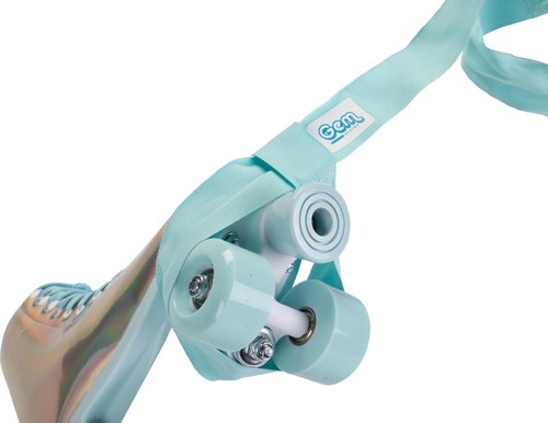 GEM QUAD ROLLER SKATES - Holographic Blue, Size 7-10