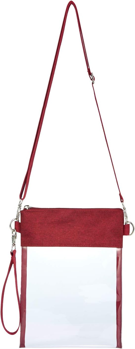 Skiennix Clear Crossbody Bag - Stadium Approved Transparent Tote Purse for Work & Events