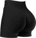 Kepblom High-Waisted Butt-Lifting Gym Shorts for Women - Seamless Spandex Yoga & Biker Shorts