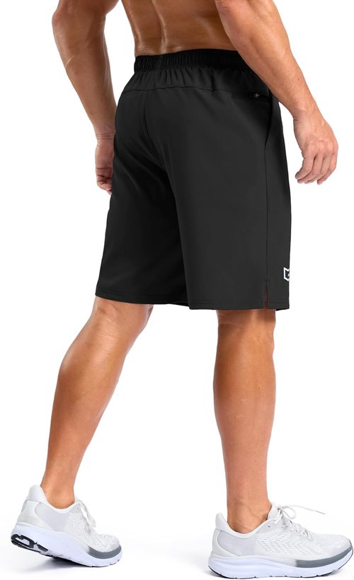 G Gradual Men's Workout Gym Shorts - Quick Dry Athletic Running Shorts with 2 Zipper Pockets | 7"/5"/9" Sizes