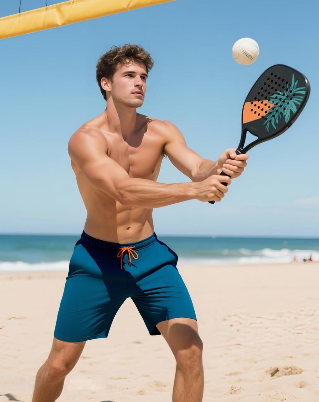 Skiennix Men's Swim Trunks - Quick Dry Beach Shorts with Compression Liner & Zipper Pockets