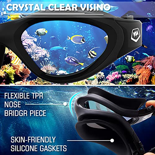 Swimming Goggles for Men Women Teens Anti Fog UV Protection Clear Vision
