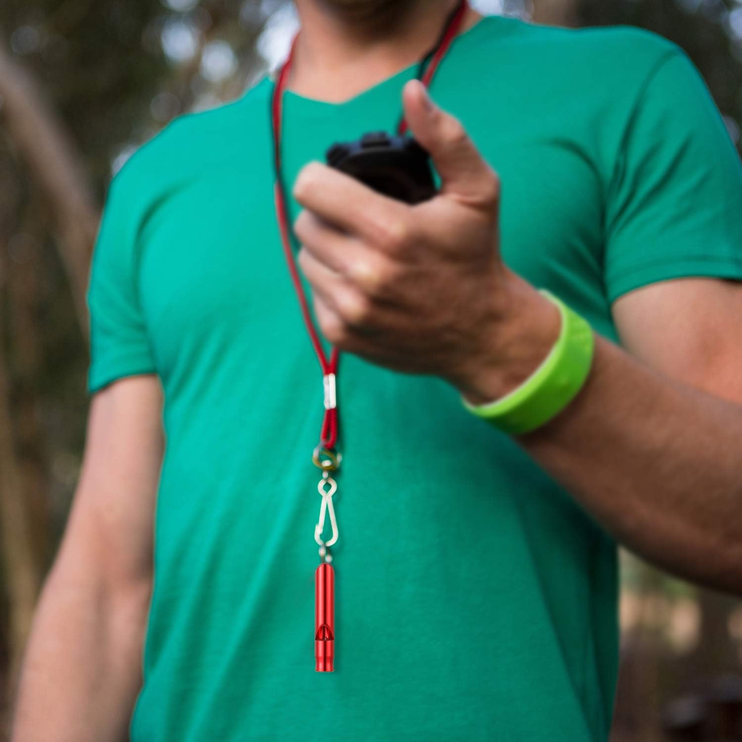 Sumind Emergency Whistle Keychain - 49-Piece Survival Set for Camping, Hiking & Boating | 7 Colors Available
