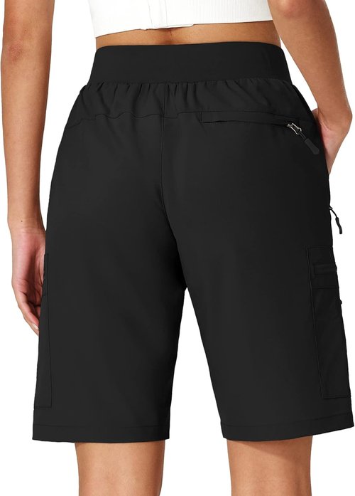 Ksmien Women's Hiking Cargo Shorts - Quick Dry Lightweight Design with Zipper Pockets | Perfect for Travel & Camping