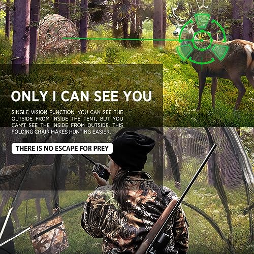 Hunting Blind Chair - Ground Camouflage Pop-Up Blind for 1 Seat - XProudeer