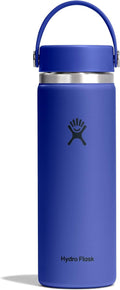 Hydro Flask Water Bottle - Insulated Stainless Steel | 20 Oz Wide Mouth Flex Lid in Capri Blue