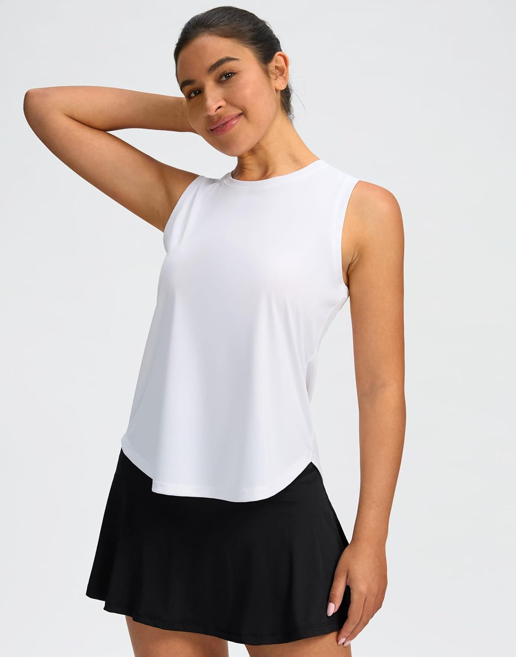 SANTINY Women's Athletic Racerback Tank Tops - Lightweight Workout Shirts for Tennis & Yoga