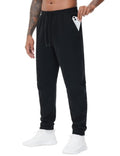 THE GYM PEOPLE Men's Fleece Workout Sweatpants Drawstring Tapered Running Lounge Jogger Pants with Pockets