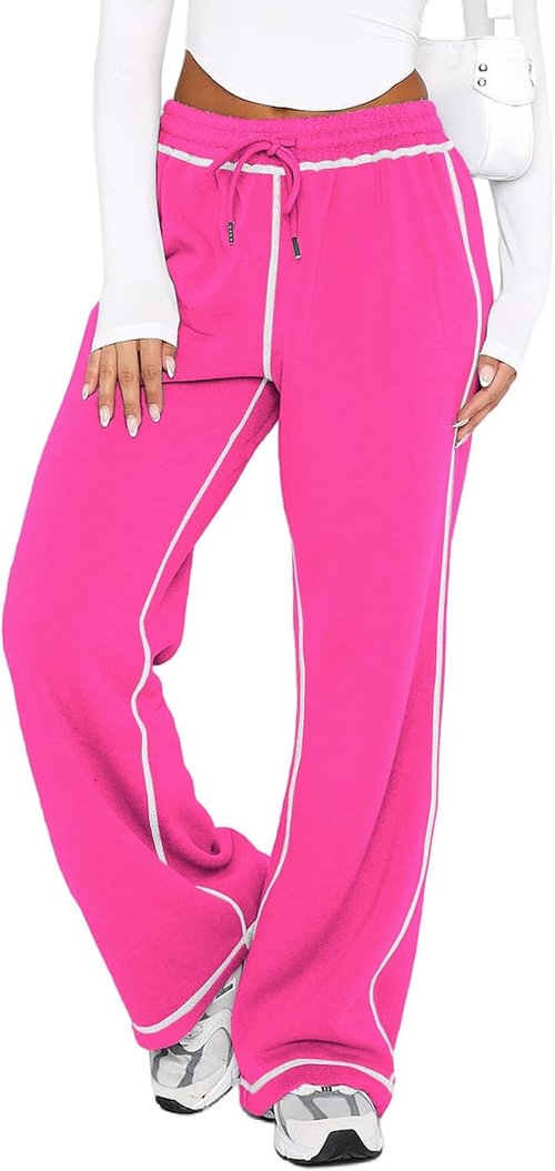 DISCIPBUSH Women's Track Pants - Soft Wide Leg Jogging Sweatpants for Comfortable Lounging