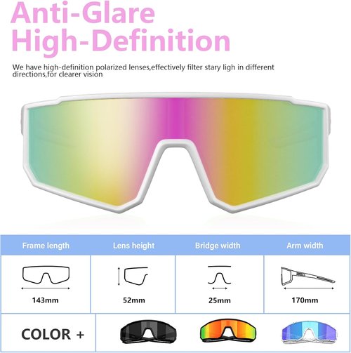 IKTOD Polarized Running Sunglasses - UV Protection for Men & Women | 3 Pack for Cycling, Baseball, Fishing