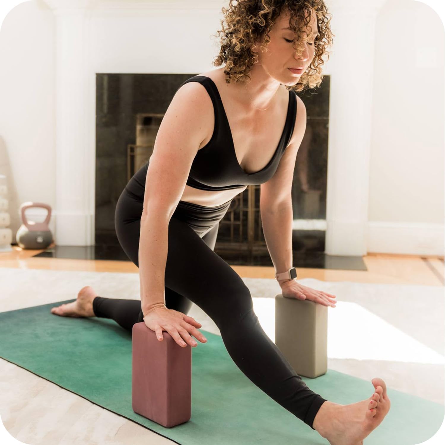 WeGym Yoga Mat, 4mm Cushioned Exercise Mat for Yoga, Pilates, Home Workouts - Anti Slip Polyurethane Suede Yoga Mat with Carrying Strap