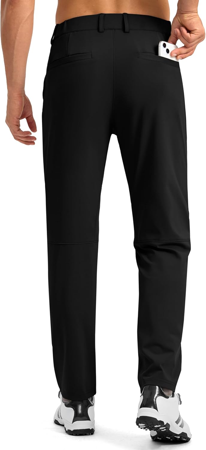 Soothfeel Men's Golf Pants - Slim Fit Stretch Sweatpants with 5 Pockets | Casual Travel & Work Wear