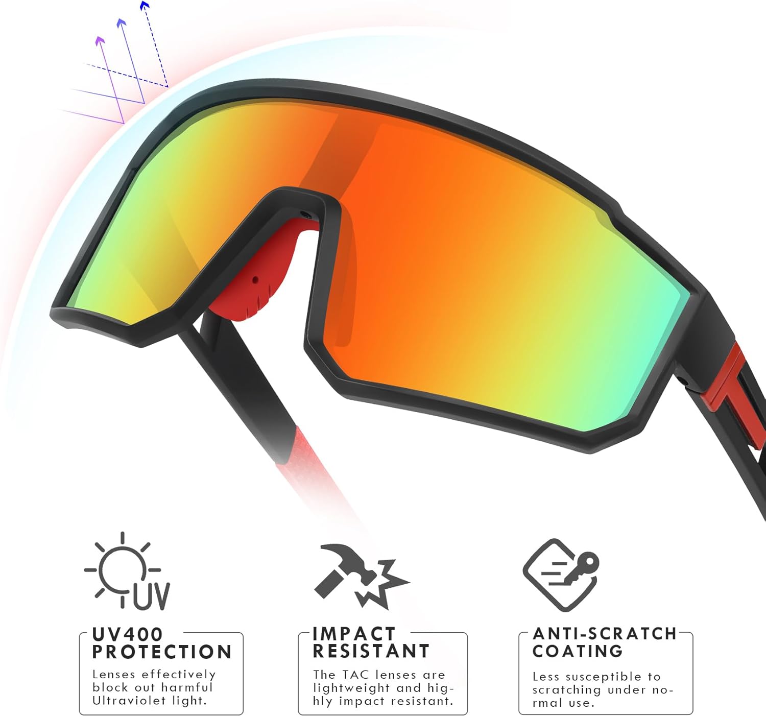 Skiennix Youth Baseball Sunglasses - Kids Polarized Sports Glasses with UV400 Protection | Perfect for Softball & Cycling