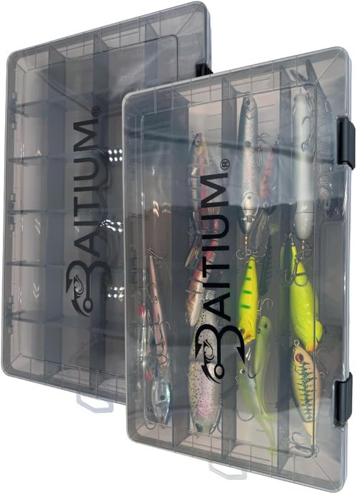 Baitium Tackle Box Organizer - Versatile Fishing Storage with Dividers | 3700 Size (2 Pack)