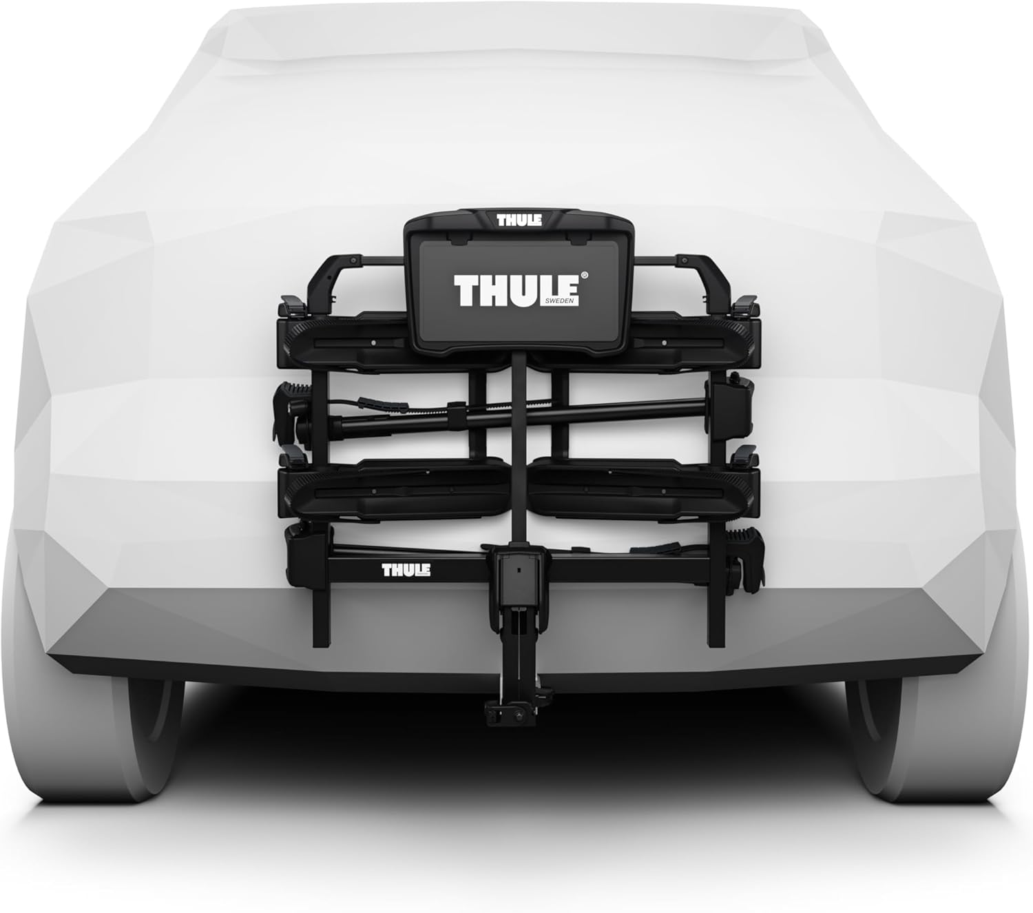 Thule Outpace 2 Bike Hitch Rack - Compact & Lightweight Platform Bike Rack - Foldable Design - Fits Most Bike Styles - 110lb Capacity 55lbs per Bike - 2" & 1.25" Hitch Compatibility