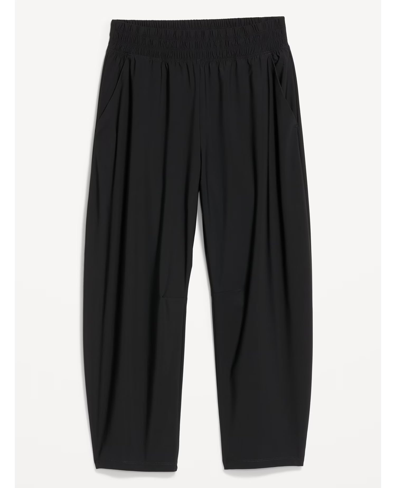Yioaga Barrel Pants Women Baggy Wide Leg Elastic Waisted Sweatpants Athletic Clothes Lounge Palazzo Trousers with Pockets(Black,L)