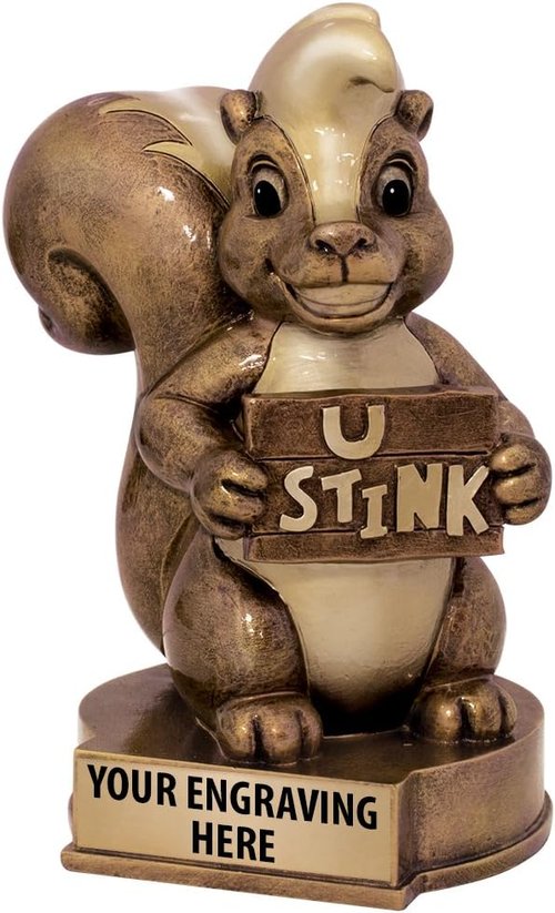 Crown Awards 3.75" x 5.5" Loser Skunk Sculpture Trophy - Last Place Trophies Prime